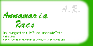 annamaria racs business card